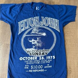 Urban Outfitters Blue Elton John Concert Tee